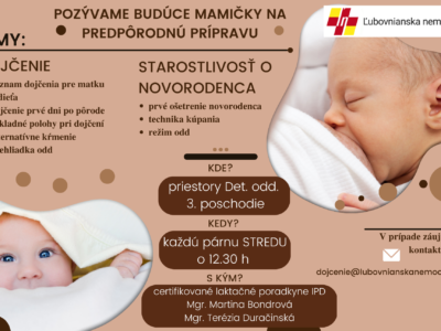 Pozývame Vás na kurzy predpôrodnej prípravy